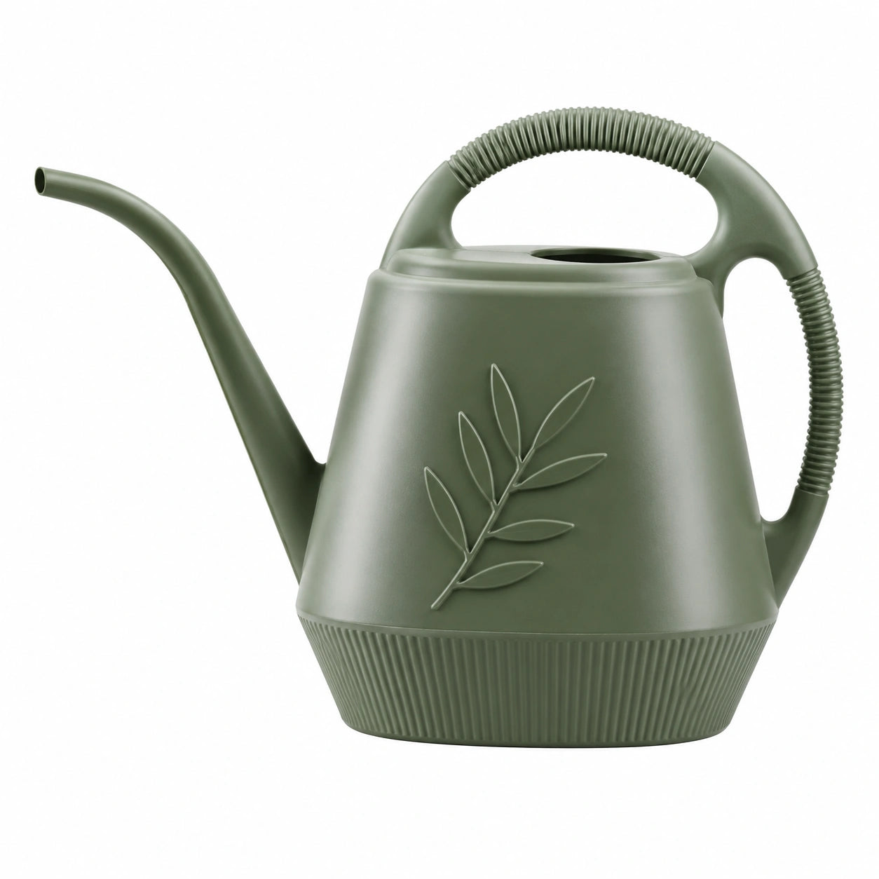 Arrosoir 5 L en plastique vert avec bec long et poignée ergonomique