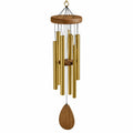 Carillon éolien 90 cm en bois et métal doré décoratif suspendu