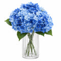 Bouquet de fleurs artificielles 45 cm hortensias bleus en polyester décoratif