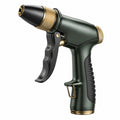Pistolet d'arrosage 20 cm en plastique vert foncé et noir à jet réglable