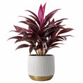 Plante artificielle en pot 120 cm feuillage bordeaux pour décoration intérieure style tropical