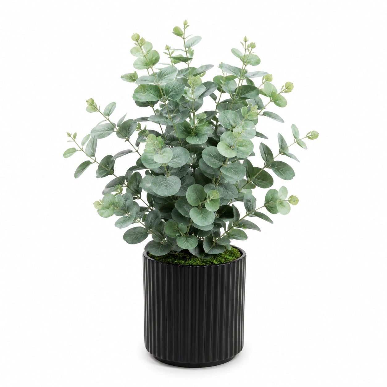 Plante artificielle en pot 90 cm feuillage eucalyptus vert décoratif